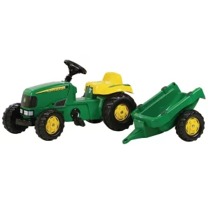 Tractor a pedales John Deere con remolque RollyKid
